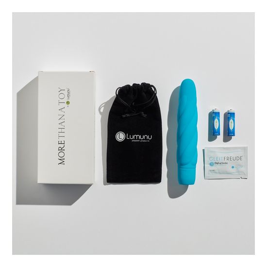 Lumunu Silikonvibrator "Twist" (türkis)