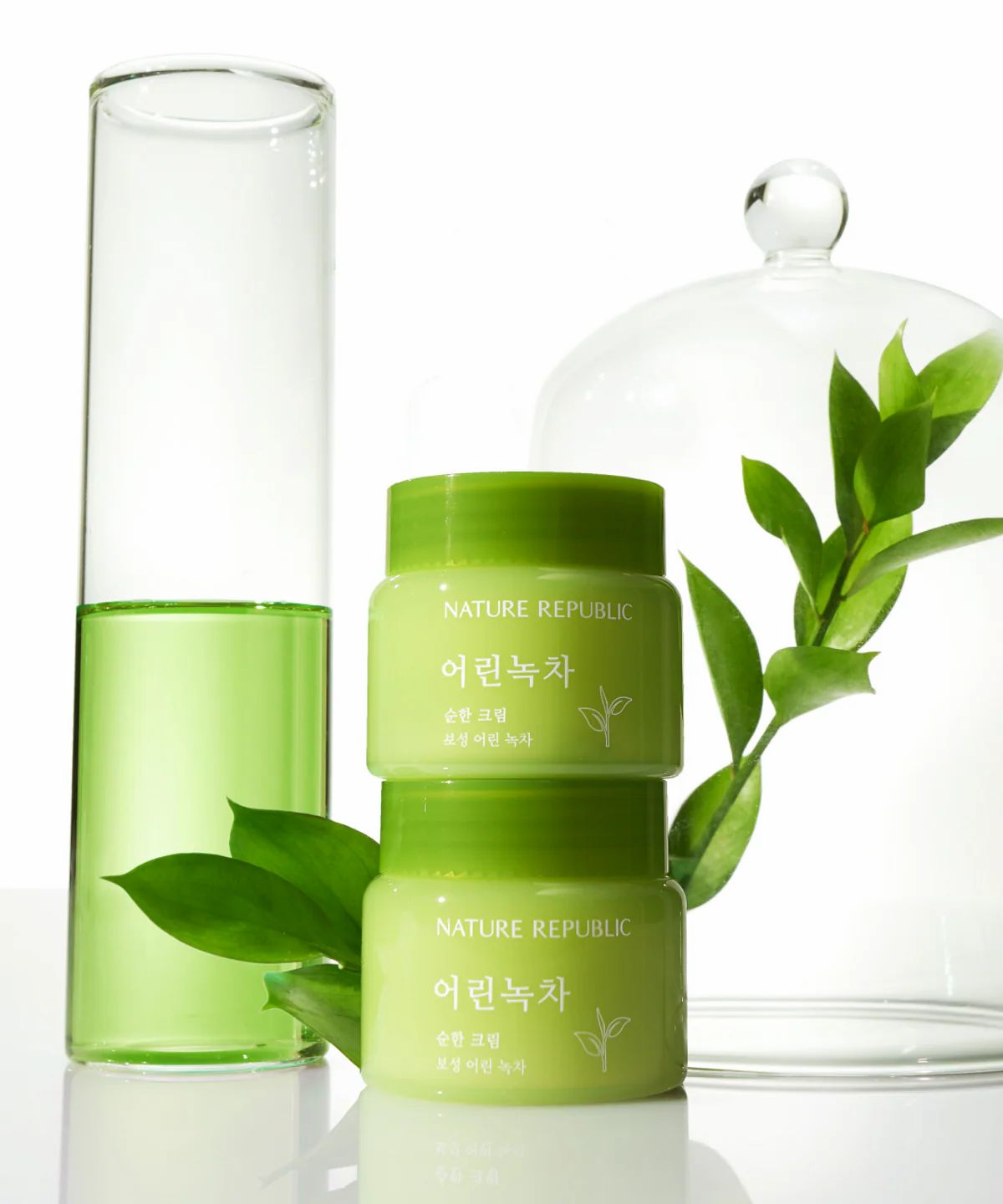 NATURE REPUBLIC – Mild Green Tea Cream - Feuchtigkeitscreme mit Grüntee-Extrakt