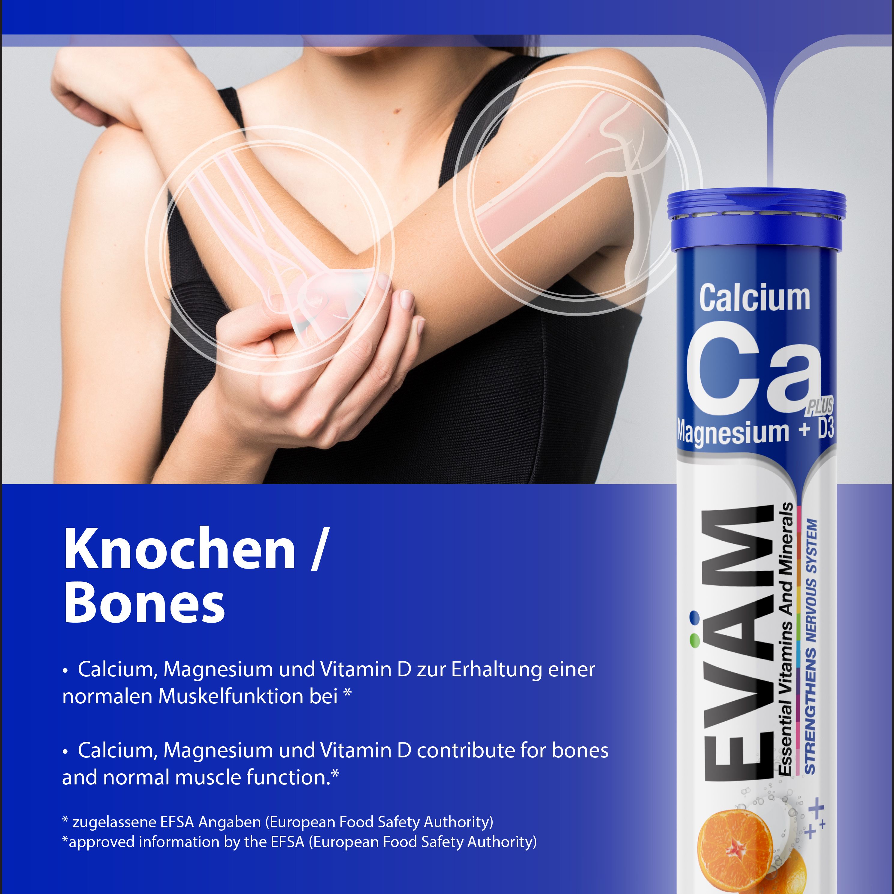 EVÄM Calcium + Magnesium + D3 - 3 Set