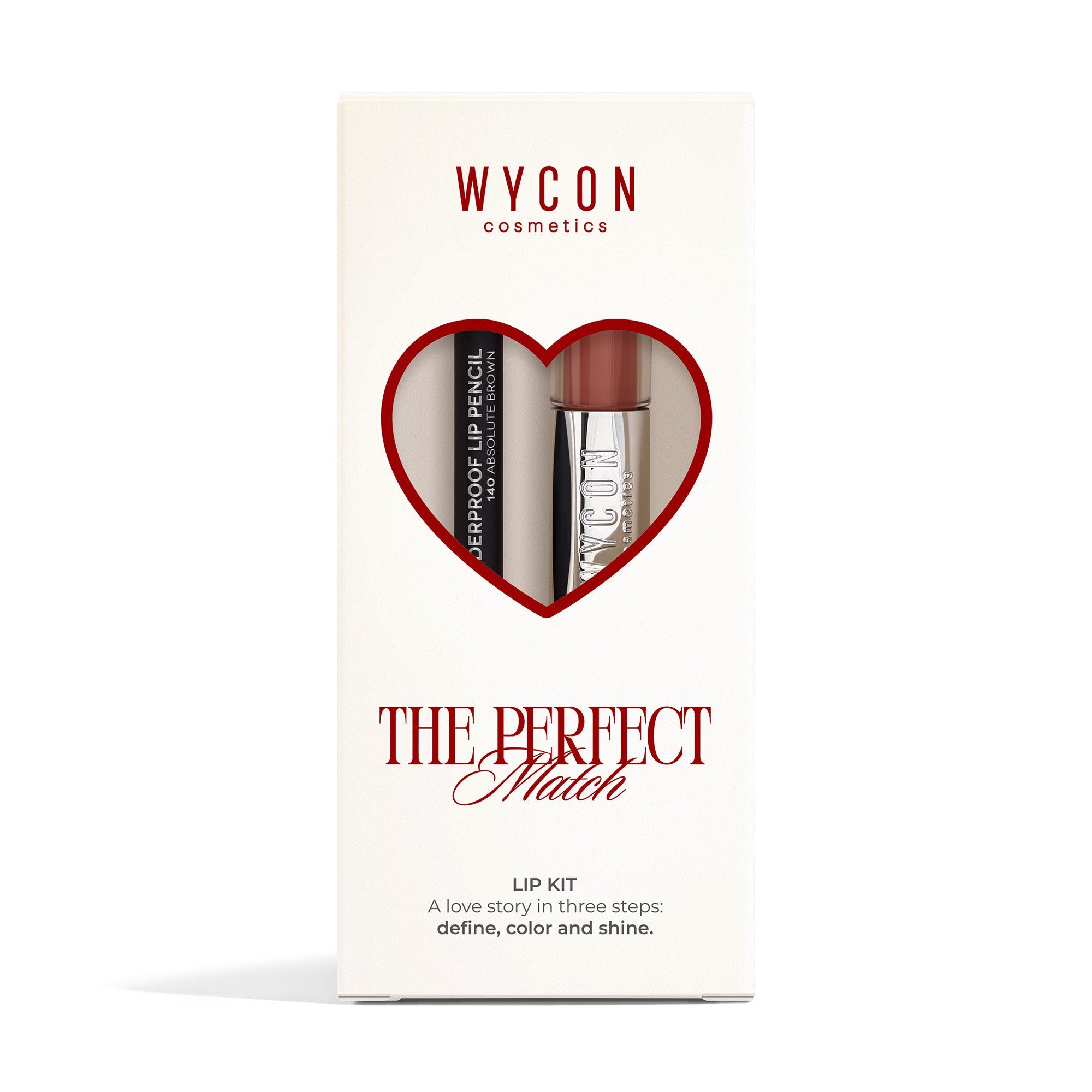 WYCON cosmetics THE PERFECT MATCH - LIP KIT 08 Extra Durable Lip Duo 08 + Wonderproof Lip Pencil 140