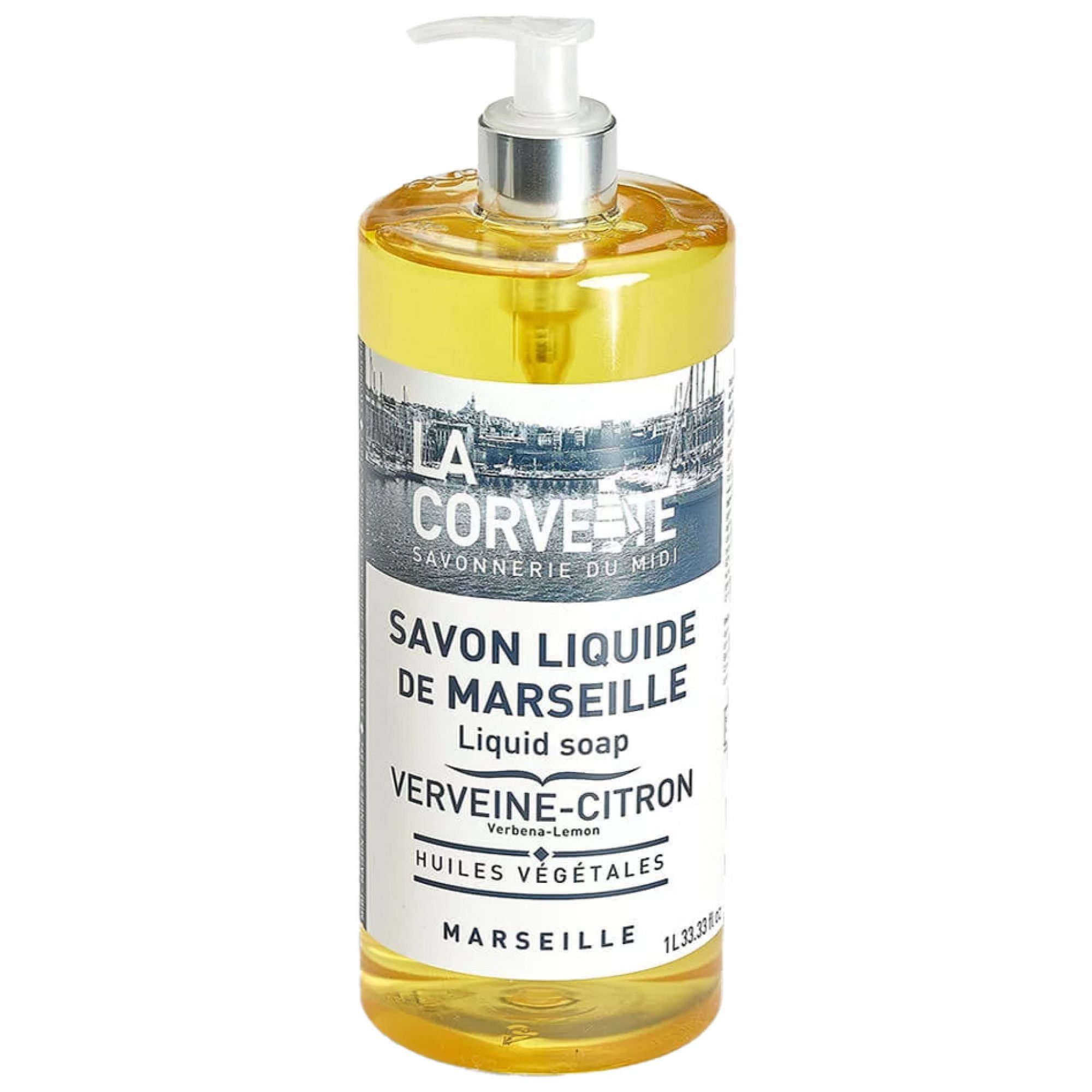 La Corvette Flüssigseife aus Marseille Eisenkraut - Zitrone 24x8,3x8,3 cm