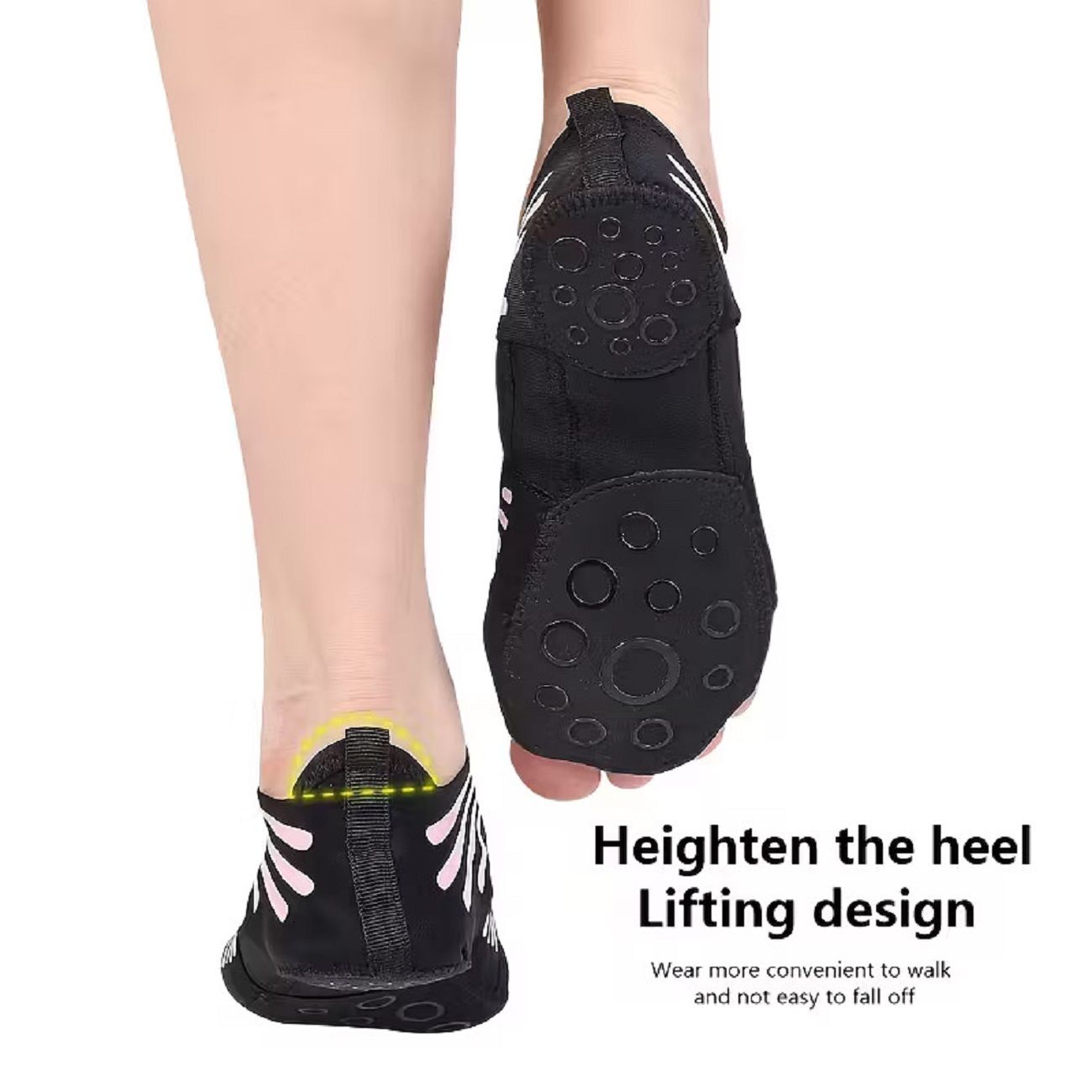 Zehenlose Yoga & Pilates Socken rutschfest, atmungsaktiv mit Kreuzriemen, für Damen