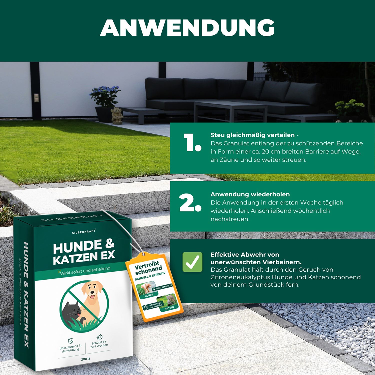 SILBERKRAFT Hunde & Katzen Stopp Ex