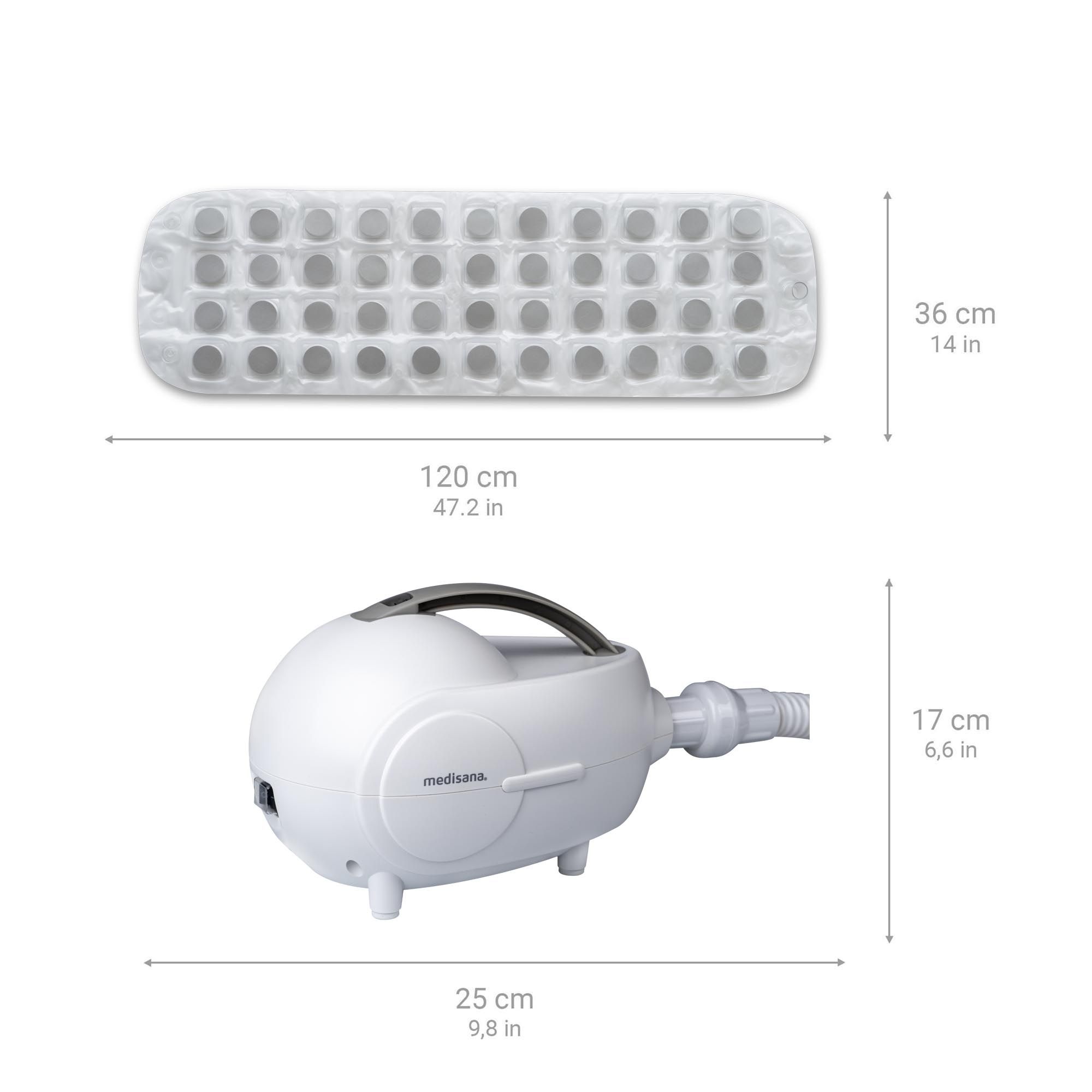 medisana MBH Luftsprudelmatte - Luftsprudelbad mit Aromaspender und Fernbedienung