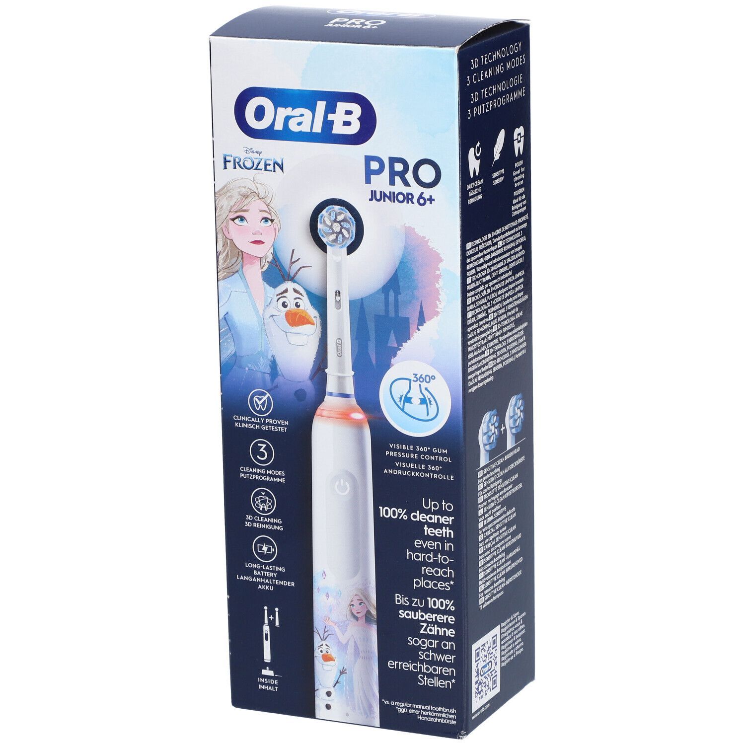 Oral-B PRO 14876673 spazzolino elettrico Bambino Spazzolino rotante Multicolore, Bianco