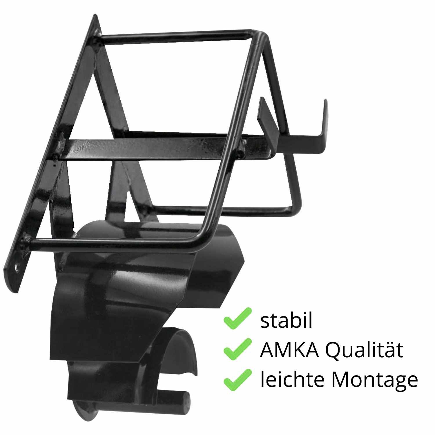 AMKA Geschirrhalter Pferd einteilig Metall schwarz  Geschirrhalter Set