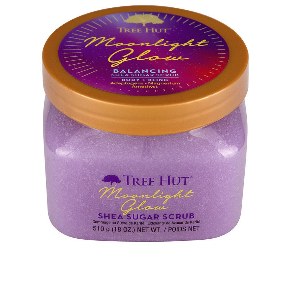 Tree Hut Moonlight Glow Shea Sugar Scrub in lila Farbe, 510g.