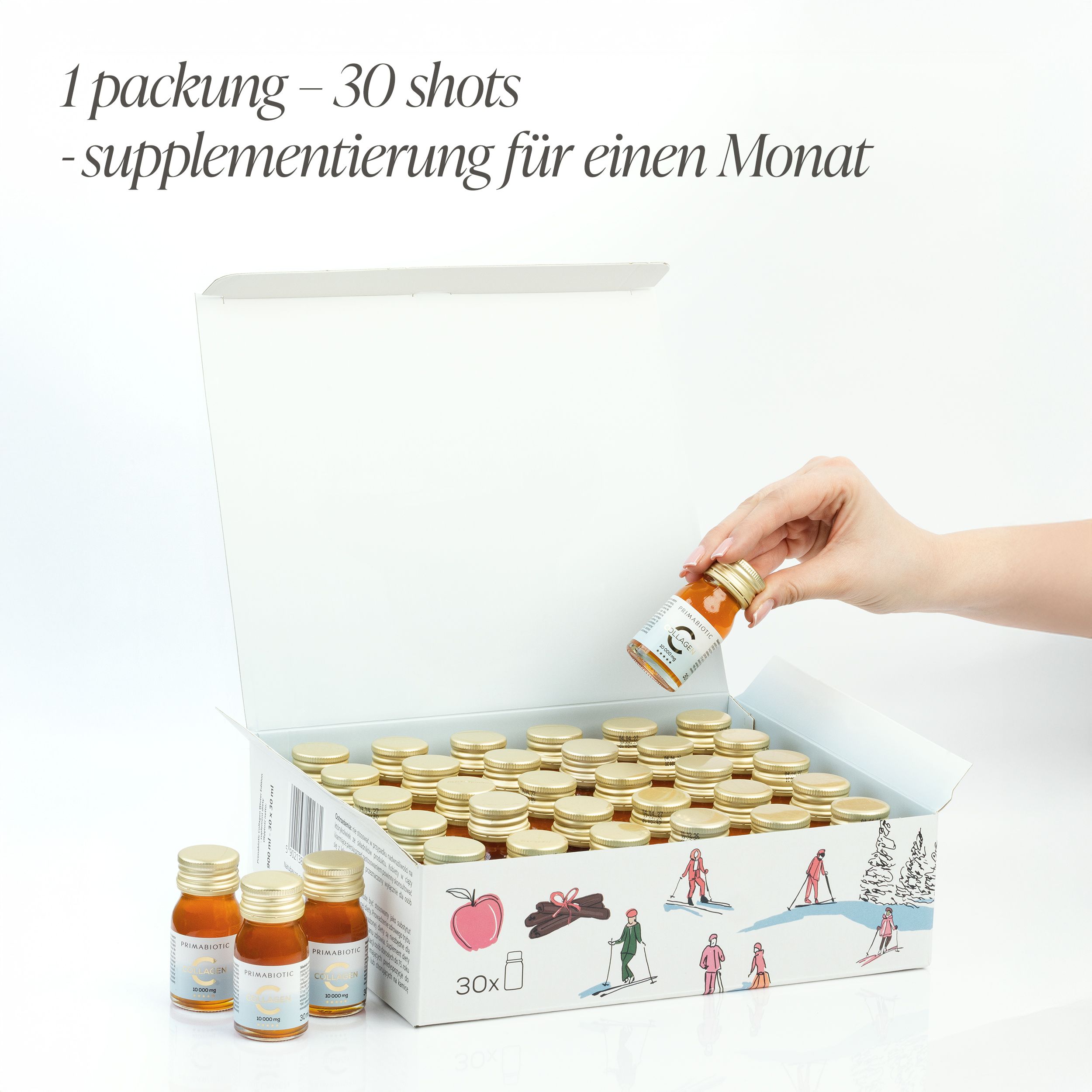 Primabiotic Collagen Winter Edition - Kollagen Paket 30 Flaschen 30ml