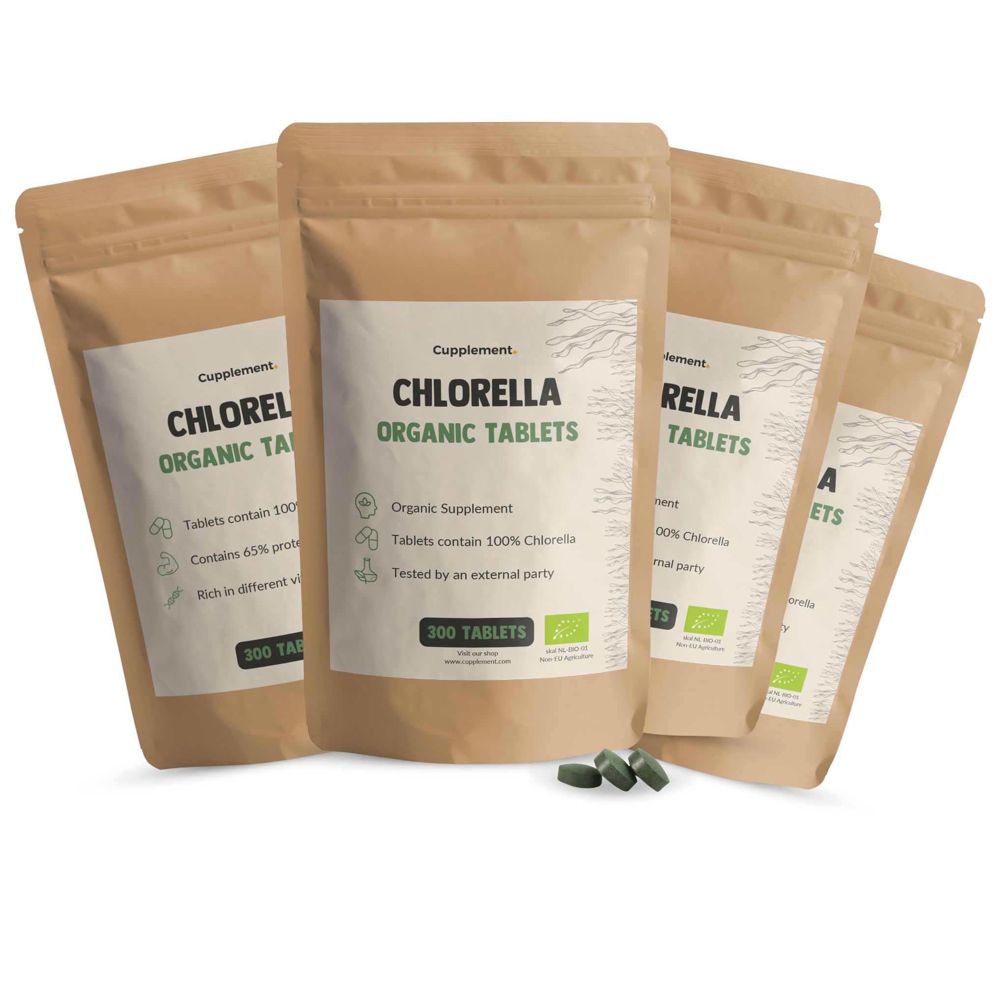 Cupplement® - Chlorella Tabletten 500 mg Bio Multipack 1200 St