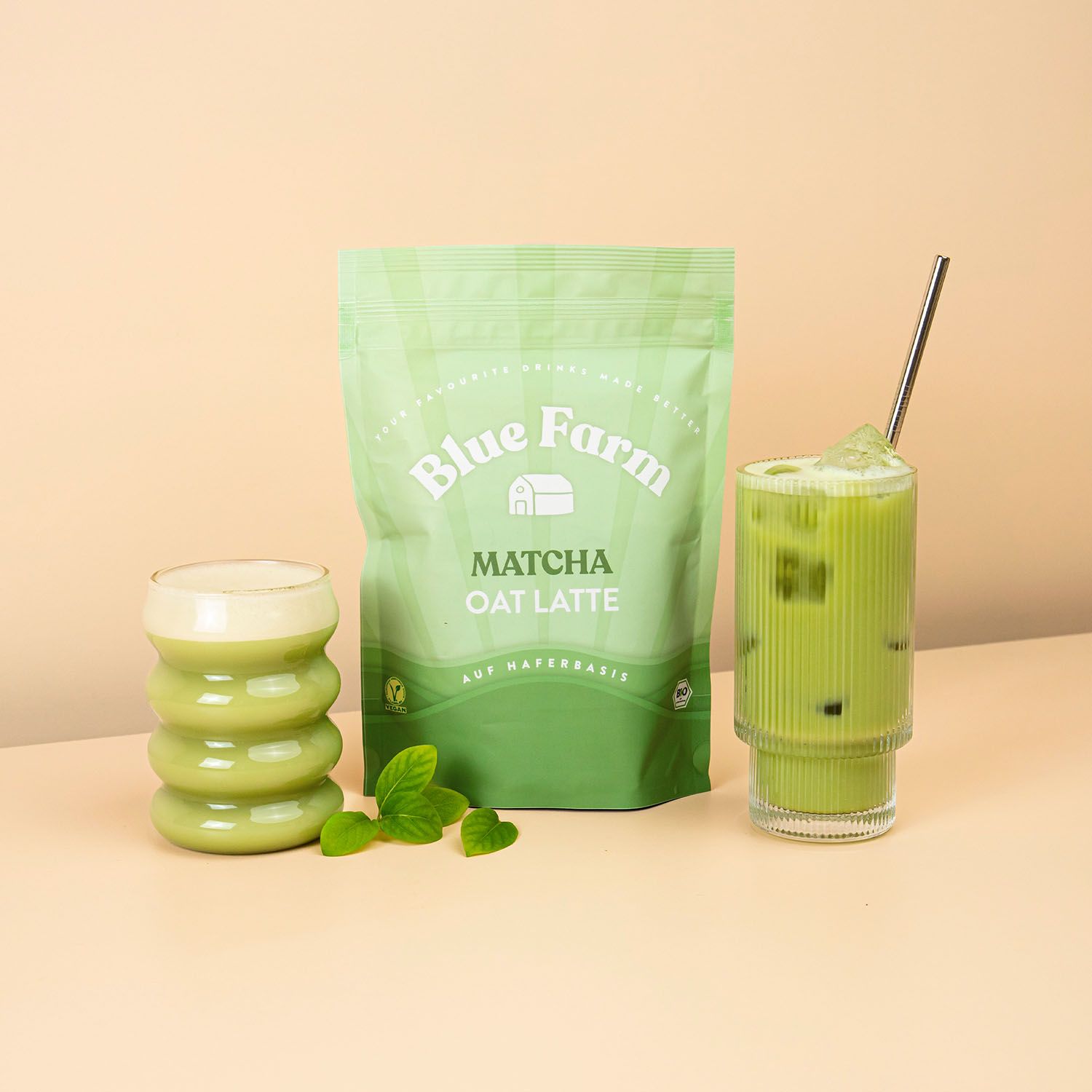 Blue Farm Matcha Oat Latte mit Vitalpilz Lion's Mane (bio) 300 g Pulver