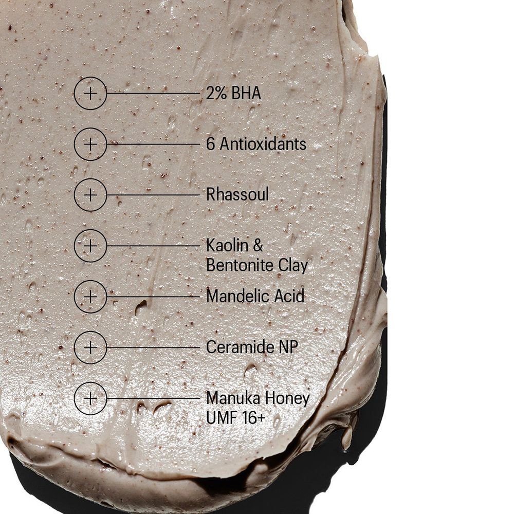 ALLIES OF SKIN Rhassoul and BHA Antioxidants Purifying Face mask