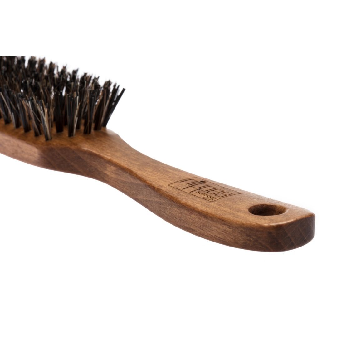 nippes Solingen Haarbürste, Buche braun, länglich, Rosshaar-Nylon-Borste