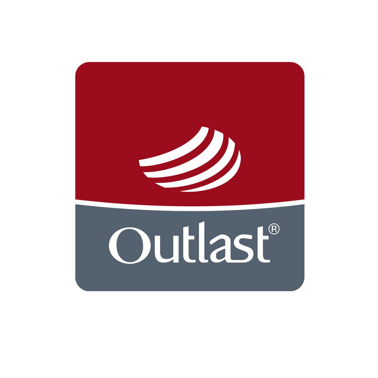 Logo mit dem Schriftzug Outlast und einem stilisierten, geschwungenen Element.