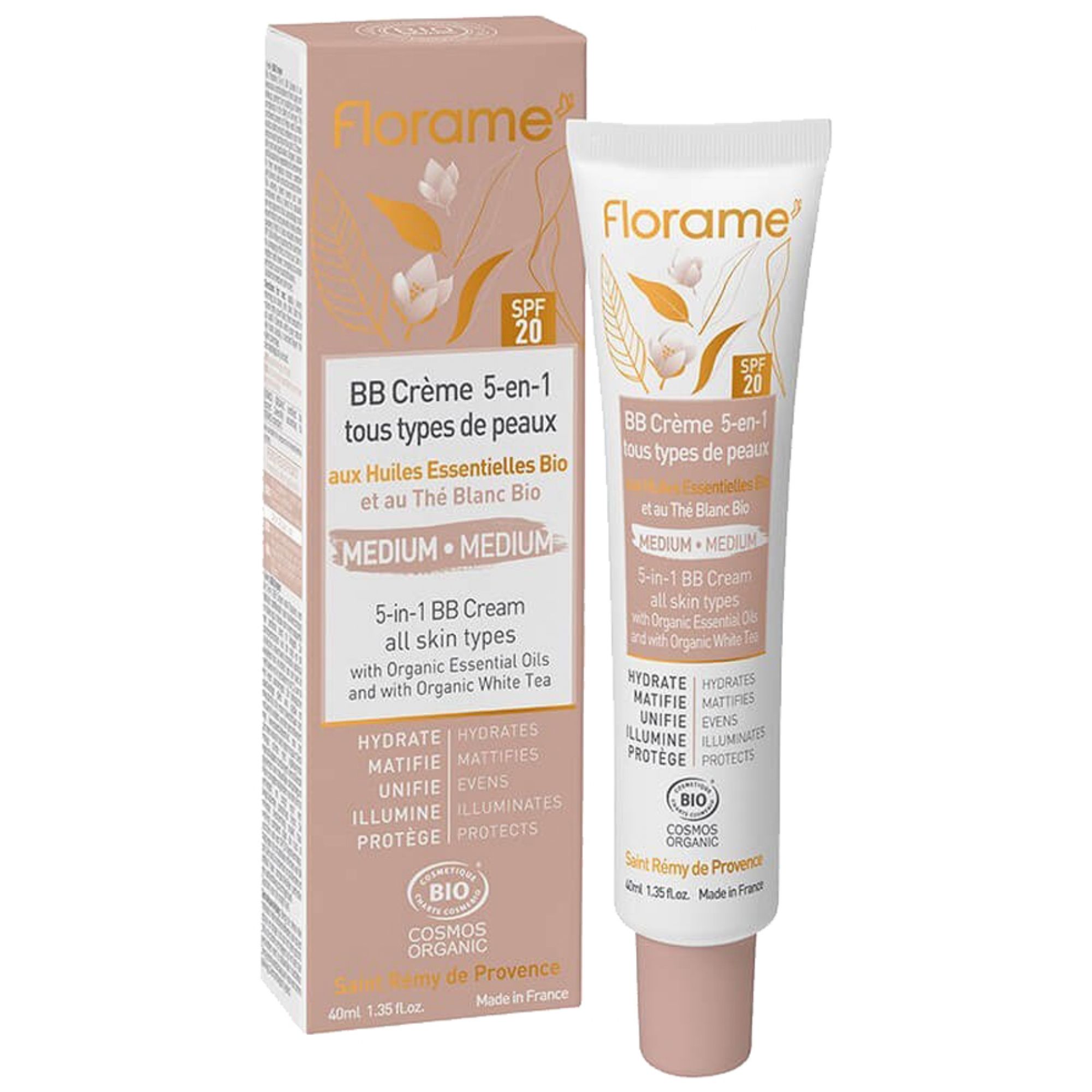 Florame BB Cream 5in1 Spf20 Bio (Farbton: Mittel) 4,5x2,8x15,5 cm