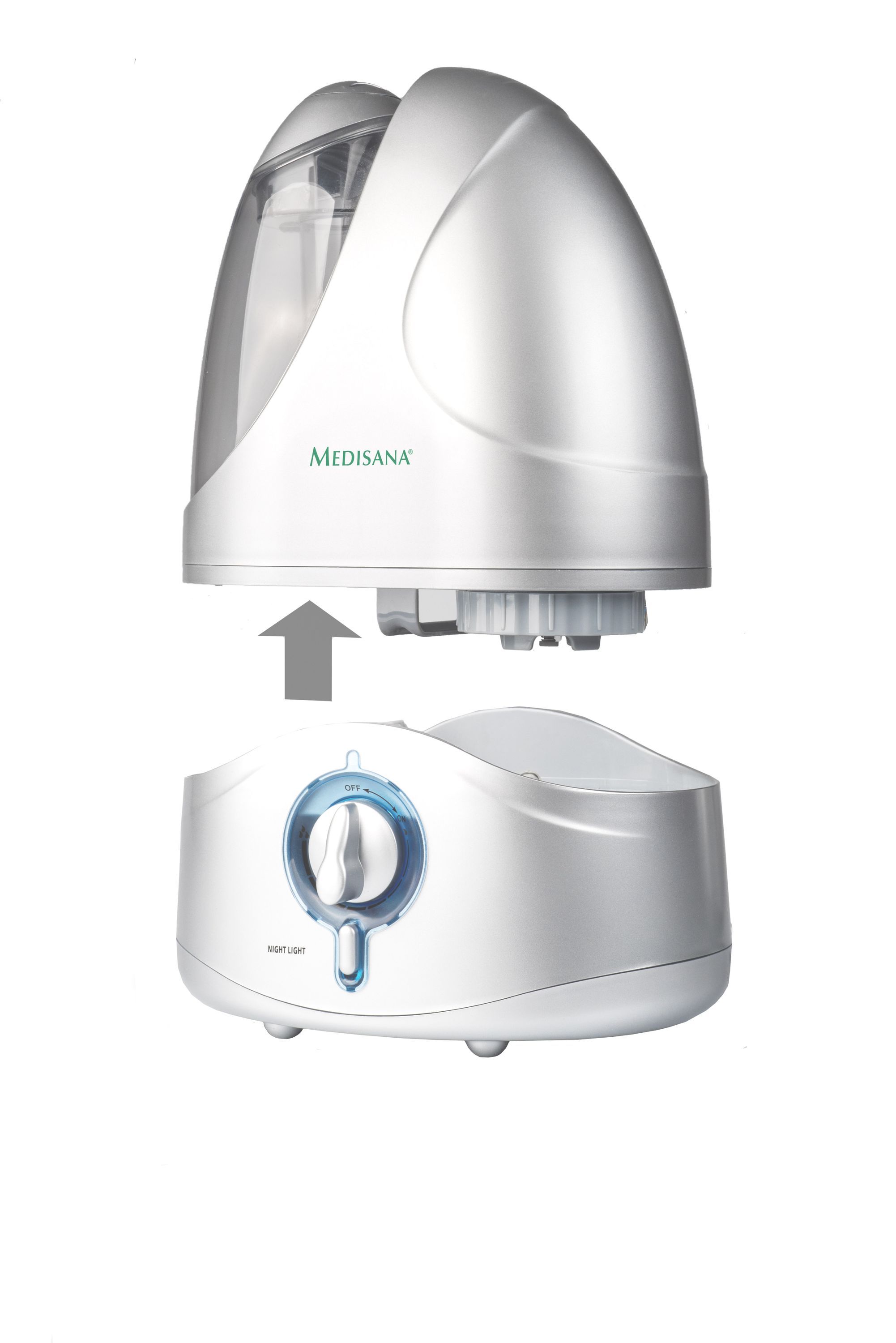 medisana UHW Ultraschall-Luftbefeuchter für Schlafzimmer, Wohnzimmer, Büro und Kinderzimmer