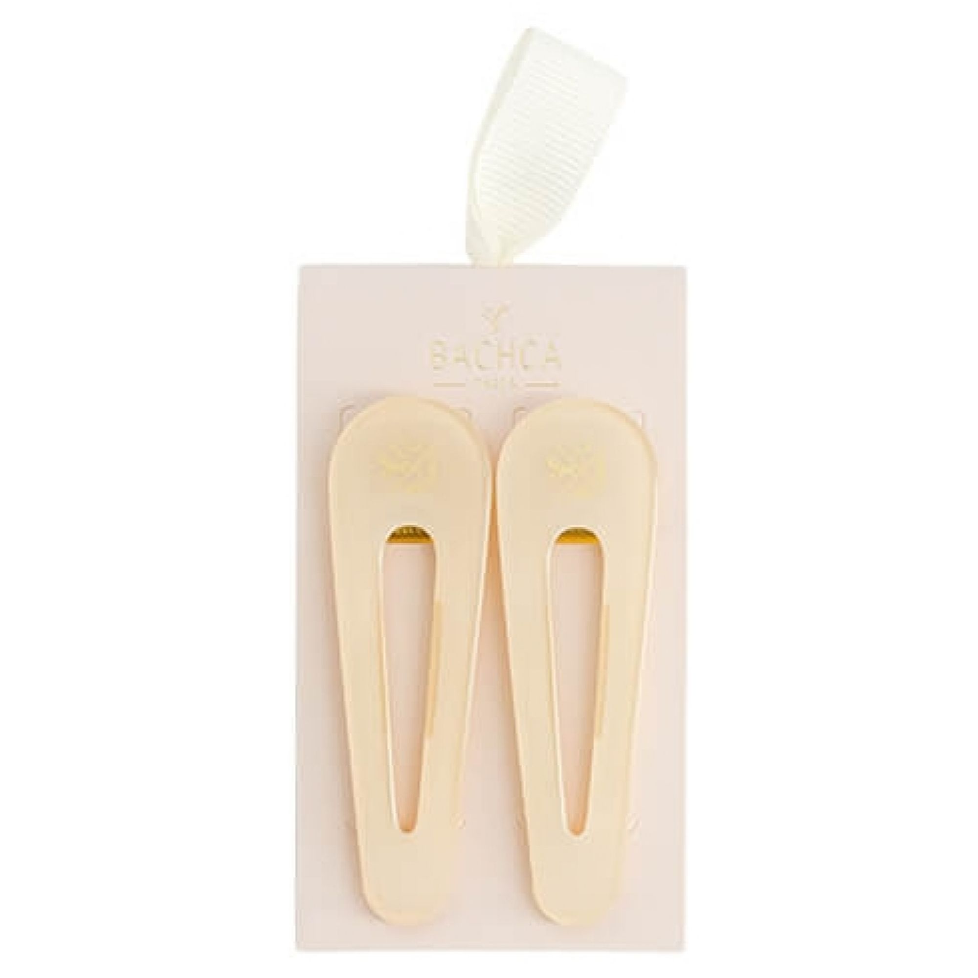 Bachca Haarspangen Elfenbein x2 1,7x6,9x2,2 cm