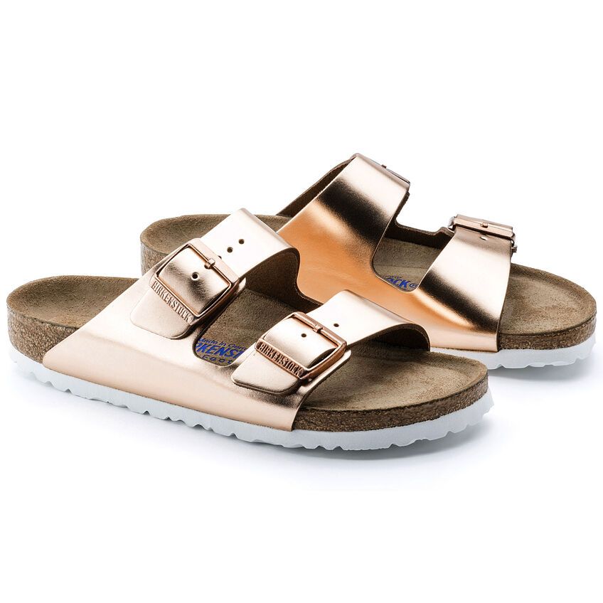 Birkenstock Arizona SFB metallic kupfer schmale Weite