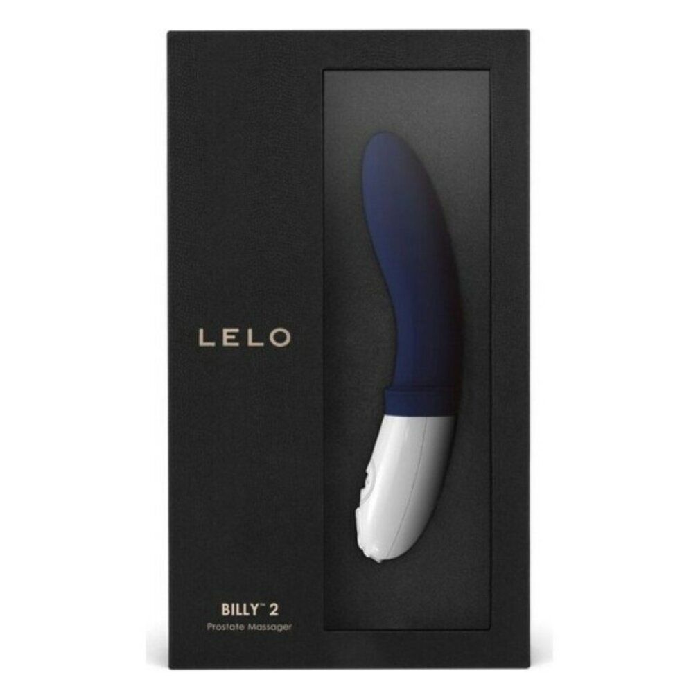 Schwarze Verpackung mit Sichtfenster. Vibrator im Inneren. LELO-Logo und Produktname.