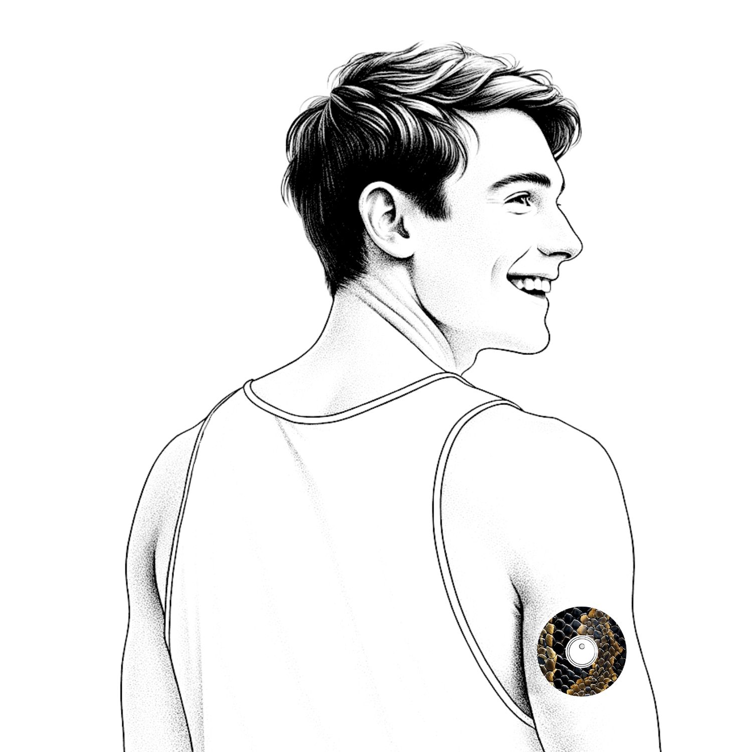 Diasticker® FreeStyle Libre 3 / 3 Plus Fixiertapes "Desert Snake"