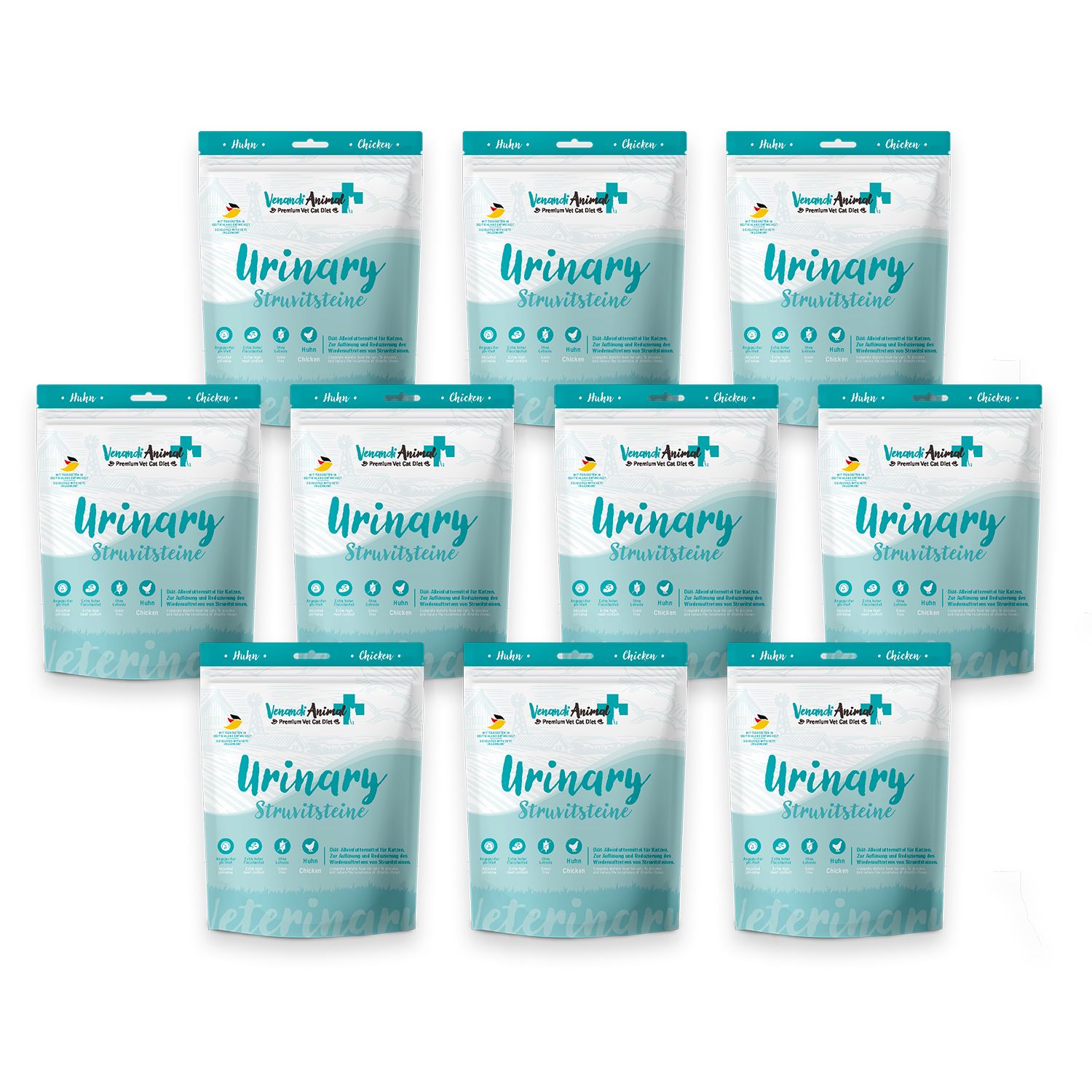 Venandi Animal Vet - Diät Urinary Struvitsteine Huhn 10x300 g Futter