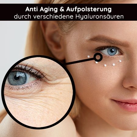 RAU Cosmetics Hyaluron Moisturizing Eye Fluid gegen Augenringe & Falten für alle Hauttypen