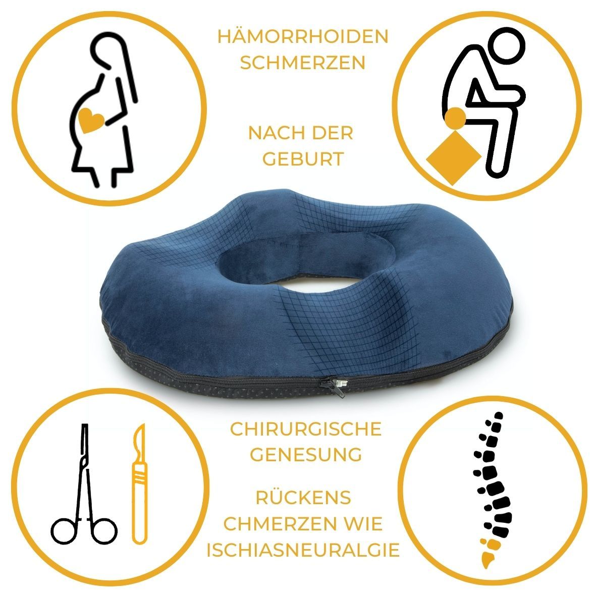 INPHYSIO Donut-Kokzyx-Kissen, Druckentlastend