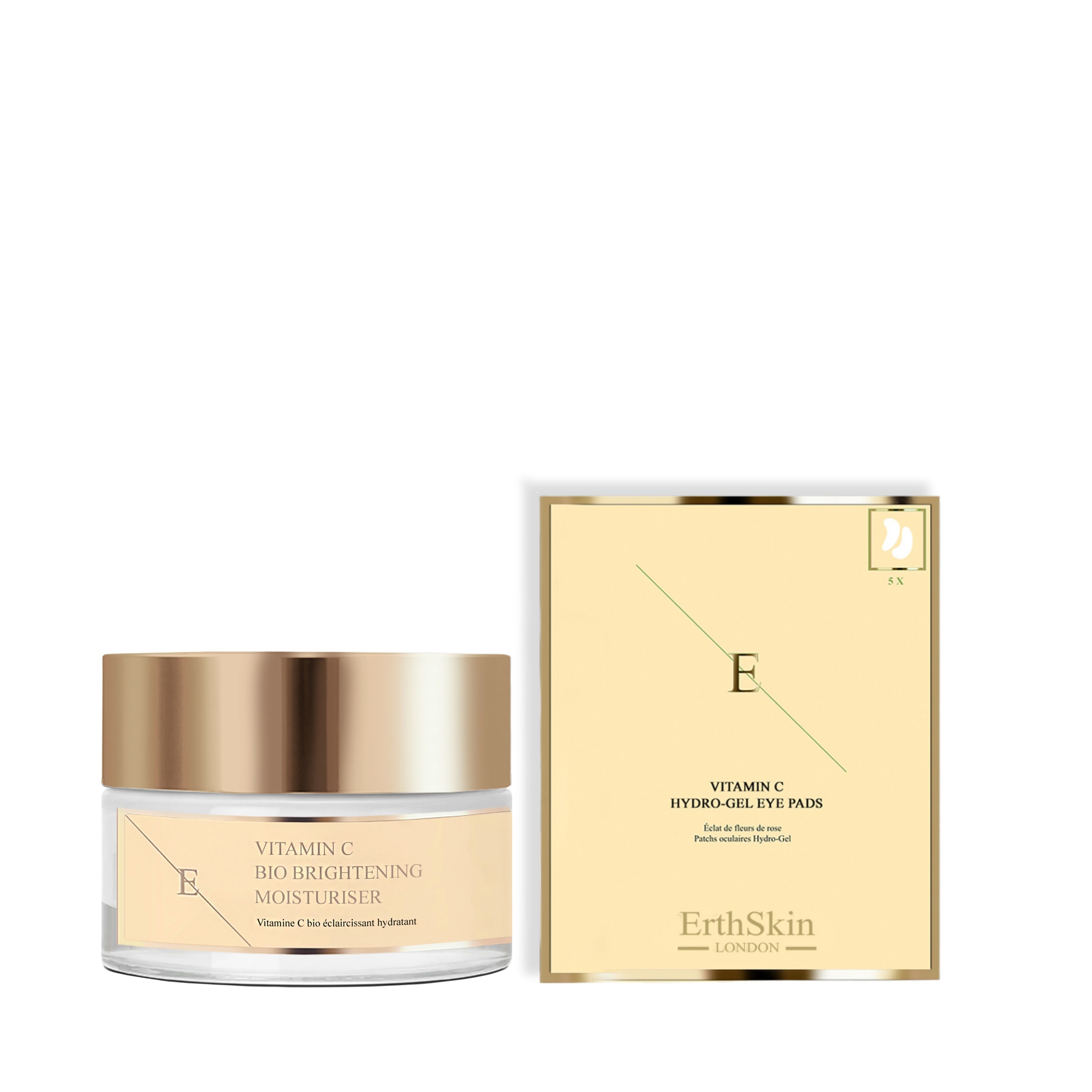 ErthSkin London VITAMIN C ELIXIER SERUM + Bio aufhellende Feuchtigkeitscreme mit Vitamin C set
