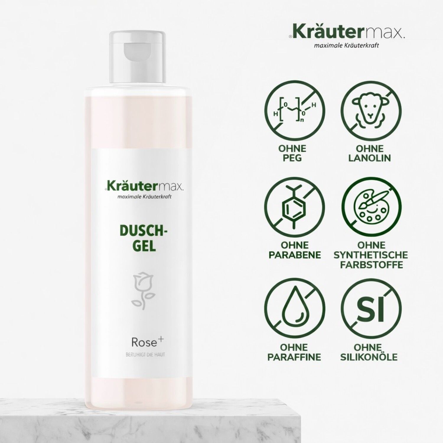 Kräutermax Duschgel Rose plus