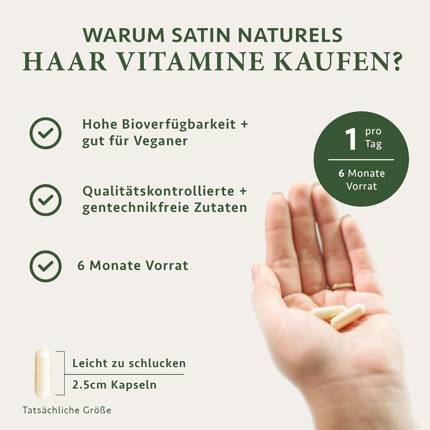 Satin Naturel Haar Vitamine Kapseln