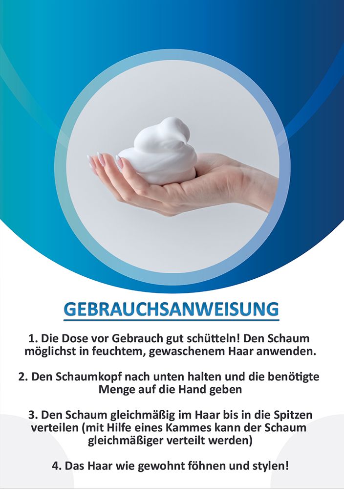 Style und Pflege Volumen Mousse Haarschaum | Der Schaumfestiger bietet dem Haar Stabilität u