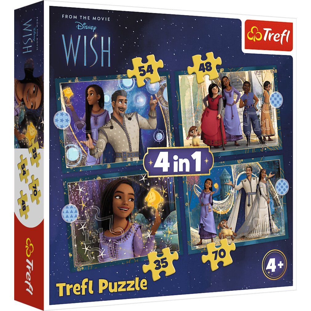 trefl Puzzle Songs: Träume werden wahr 4in1 (35,48,54,70 Teile)