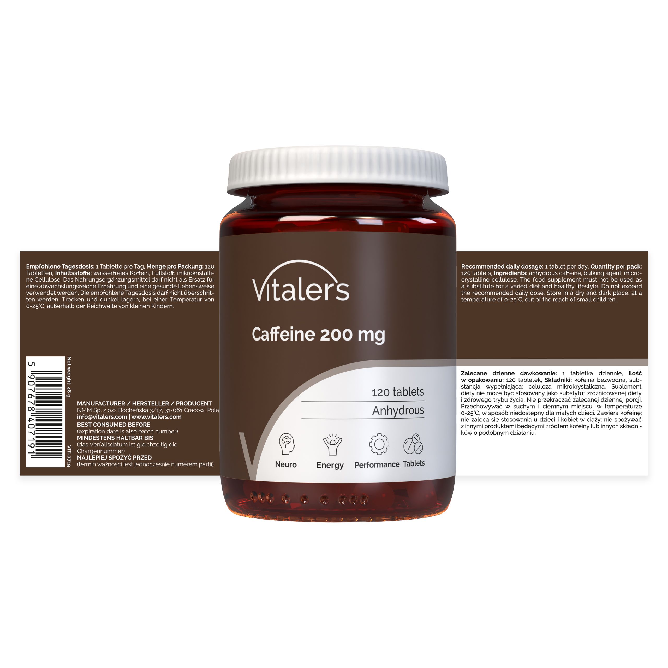 Vitaler’s Koffein 200 mg