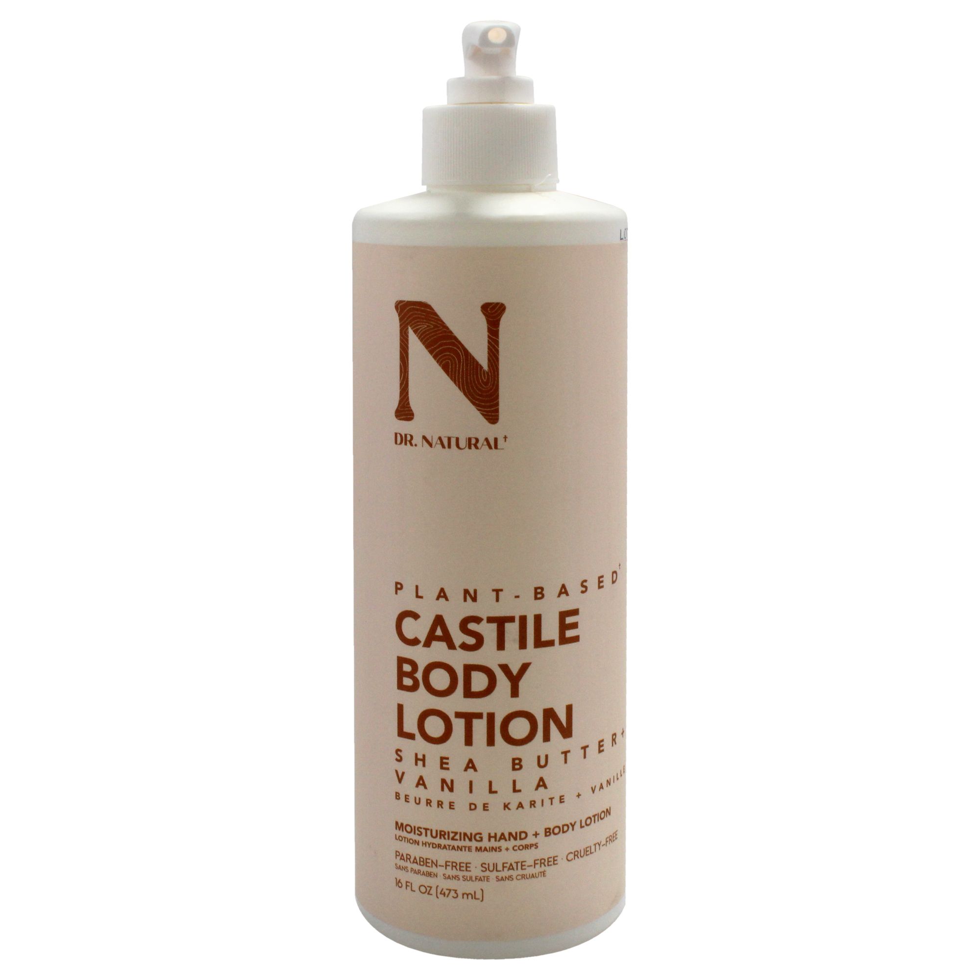 Castile Body Lotion - Shea Butter plus Vanille by Dr. Natural for Unisex 473,18 ml