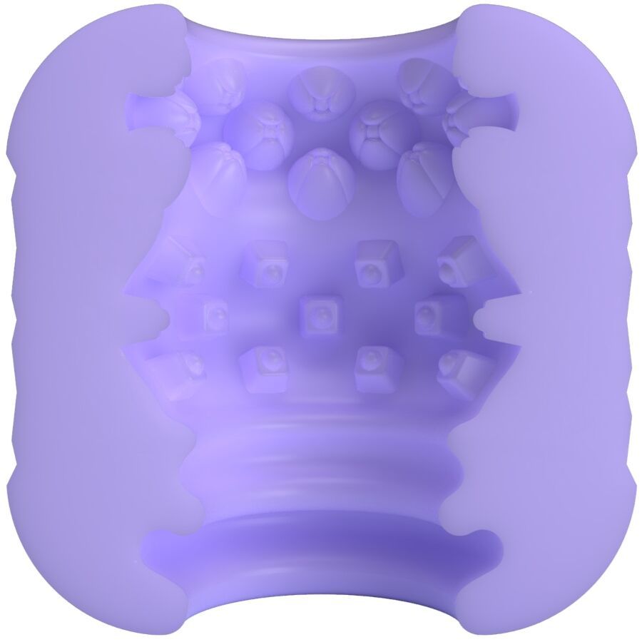 Lila Masturbator. Innenseite mit verschiedenen erhabenen Strukturen. Geformt für Komfort.