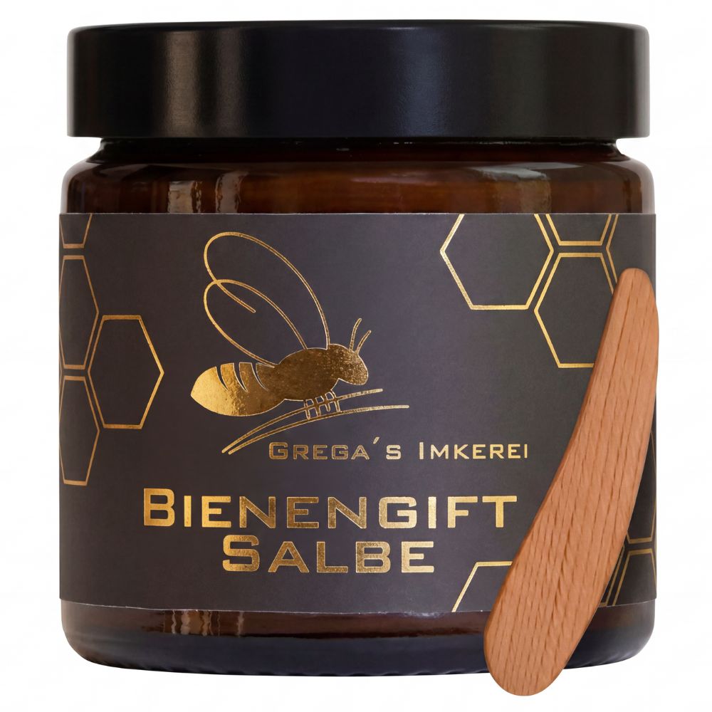 Grega´s Imkerei Bienengiftsalbe hochdosiert mit ca. 330 Bienenstichen 'Sehr gut' im Derma Test 100 ml Creme