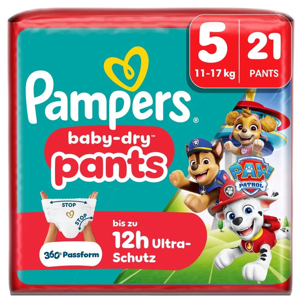 Pampers Baby Dry Pants Gr.5 Junior 11-17kg Paw Patrol Windeln Single Pack 21 St