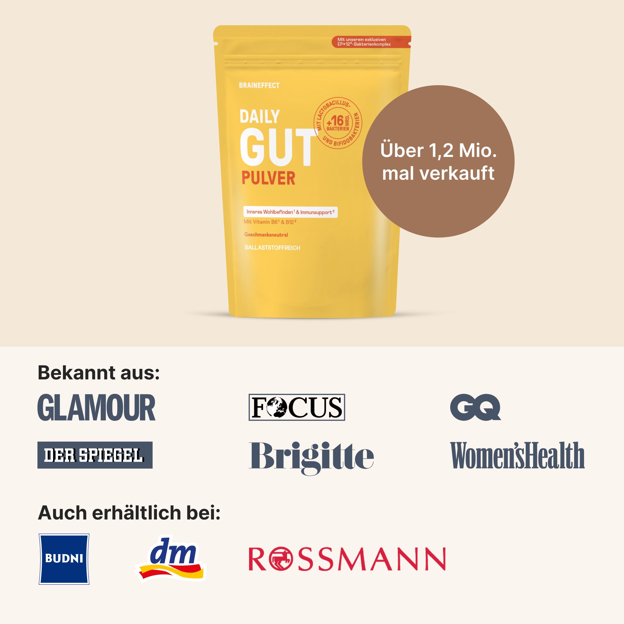 BRAINEFFECT Daily Gut Pulver Neutral