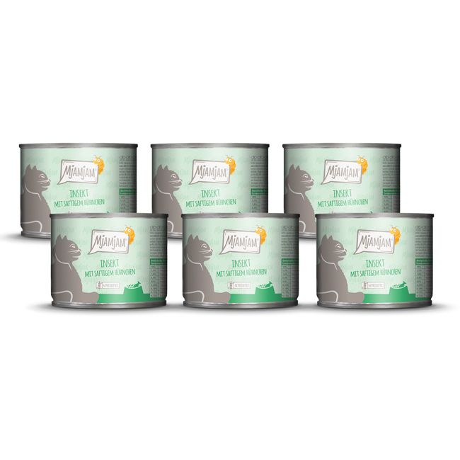 MjAMjAM - Insekt mit saftigem Hühnchen 6x200 g Futter