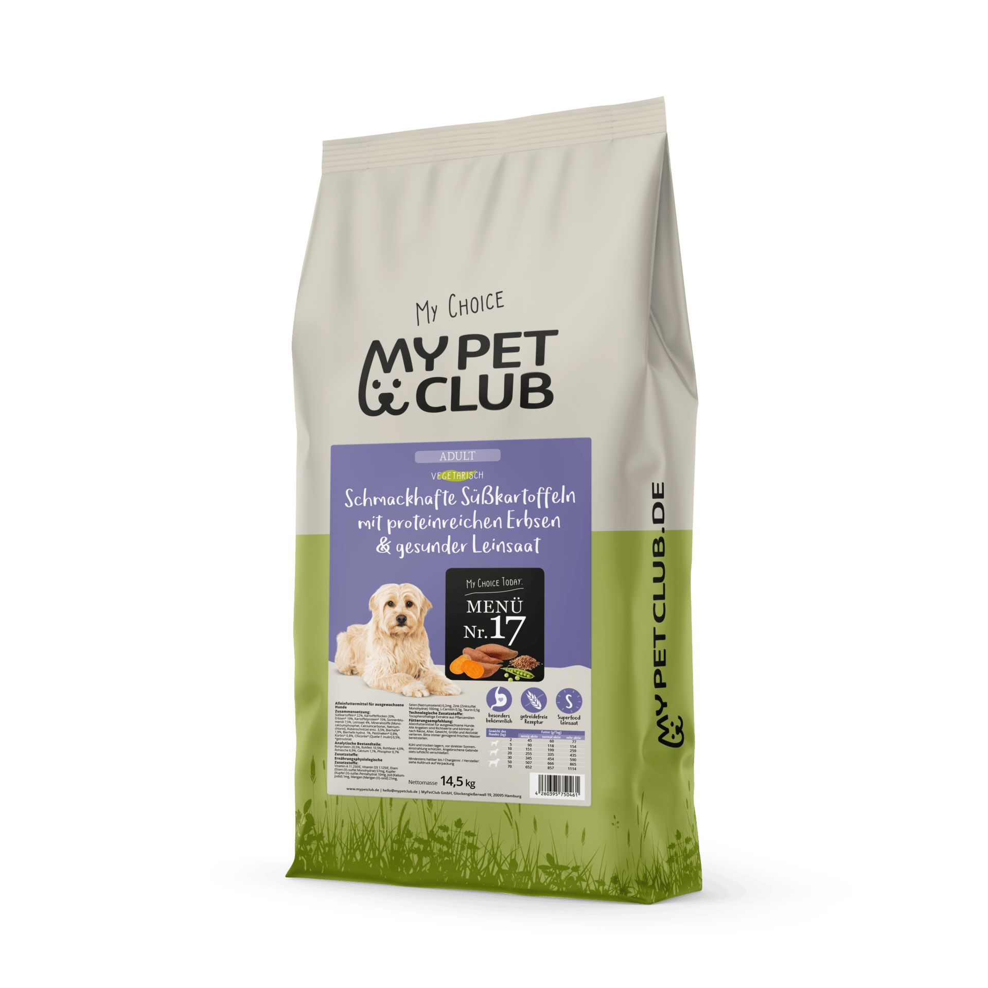 MyPetClub vegan/vegetarisches Hundefutter Purinarm