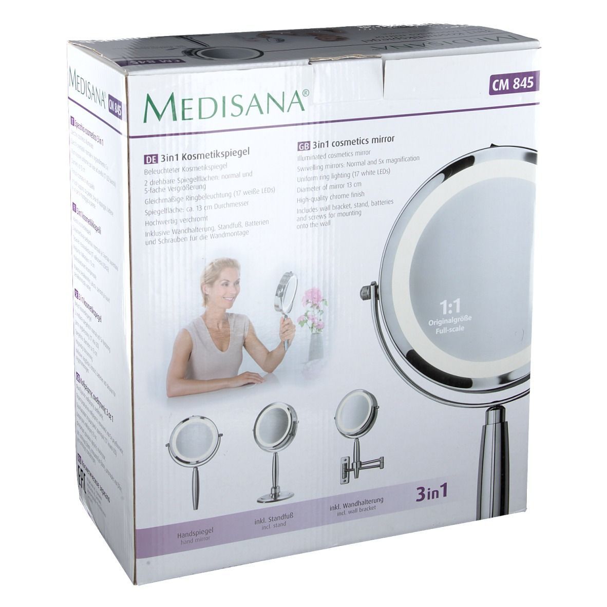 medisana® CM 845 3-in-1 Kosmetikspiegel