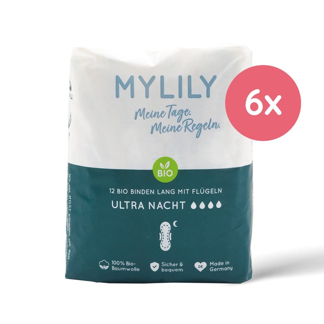 MYLILY Bio-Binden Nacht 6er Vorratspack