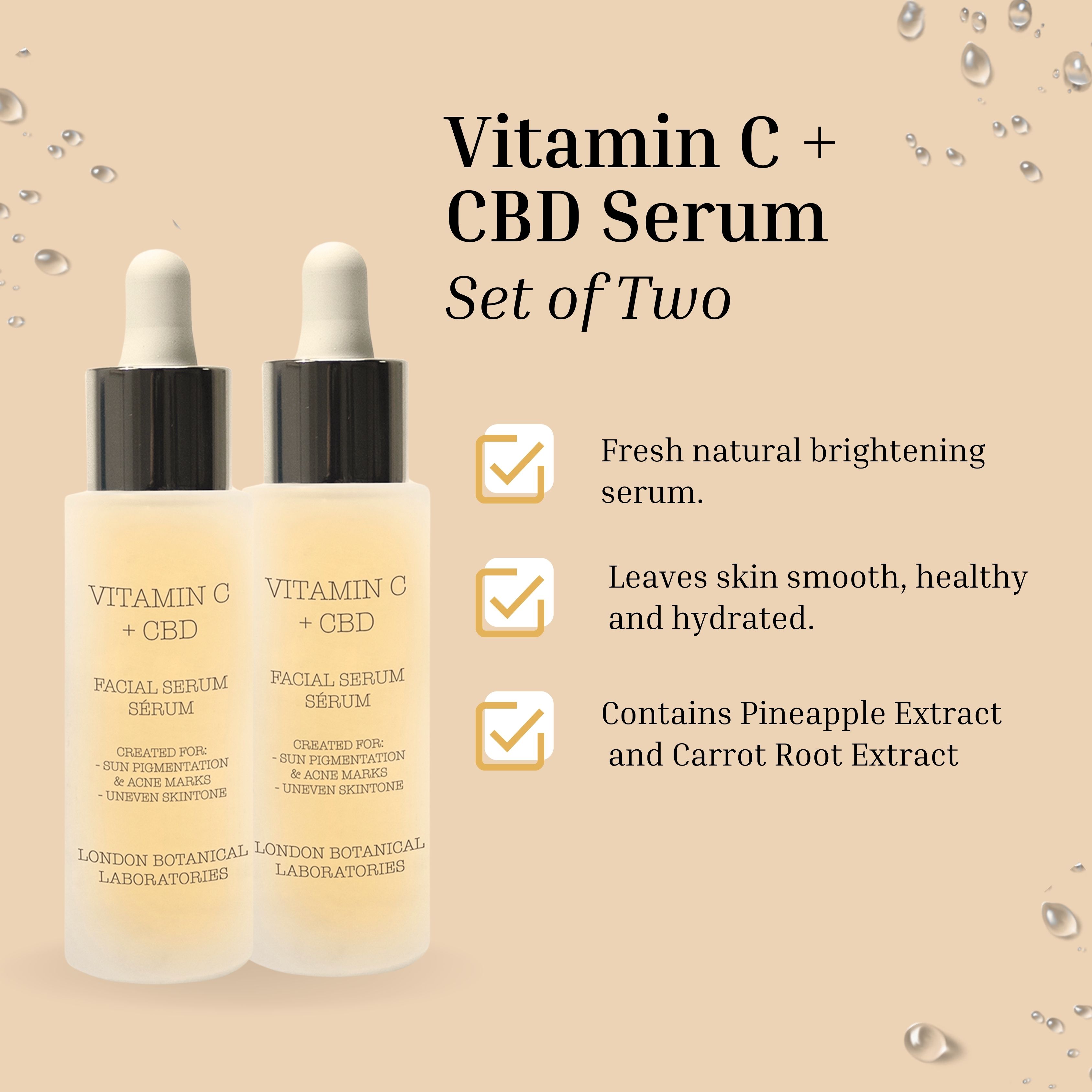 London Botanical Laboratories Vitamin C + CBD Serum Duo