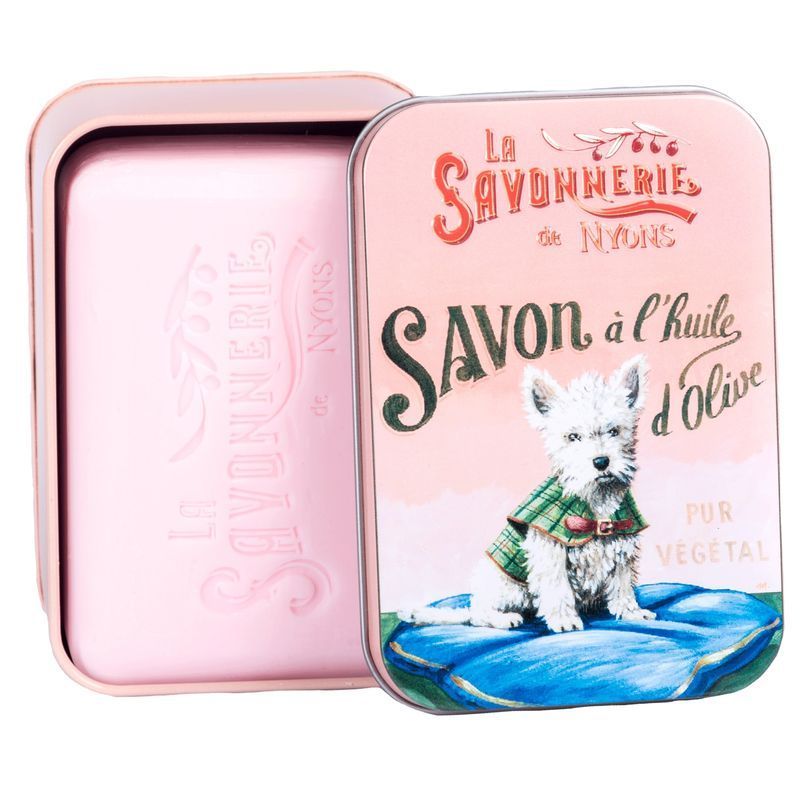 La Savonnerie de Nyons - Metallbox mit Seife White Terrier 275 g