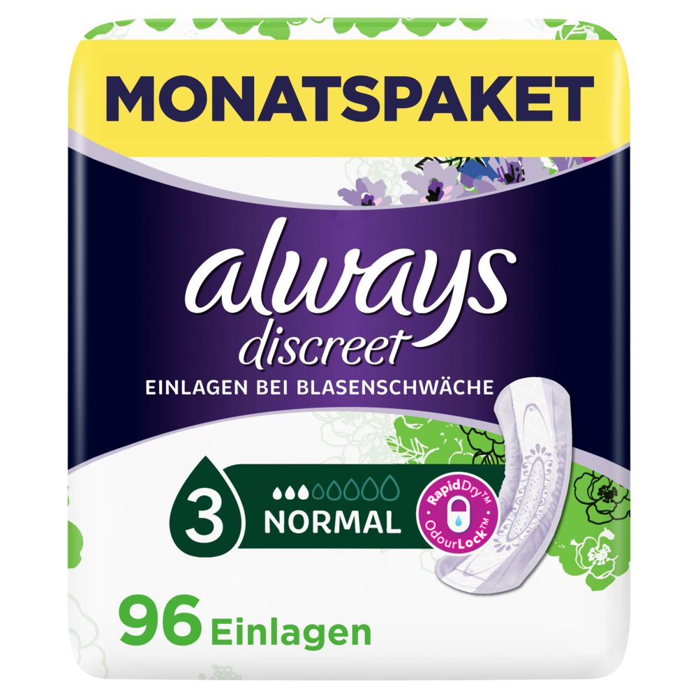 always - Monatspack Inkontinenz Einlagen "Discreet Normal"