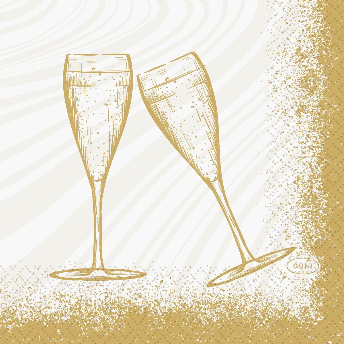 Servietten 24x24 3-lagig Sparkly Cheers weiß 50 St Tücher