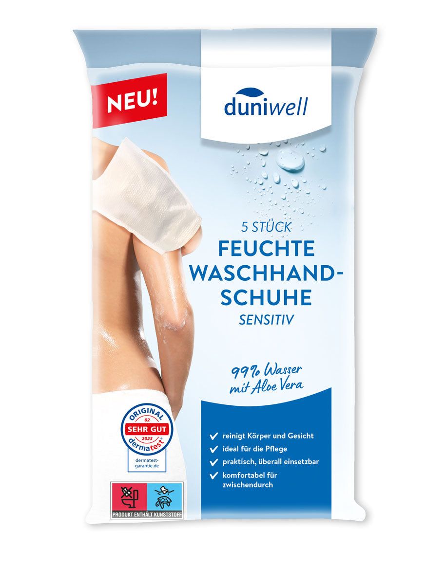 Feuchte Waschhandschuhe sensitiv 5 St Handschuhe