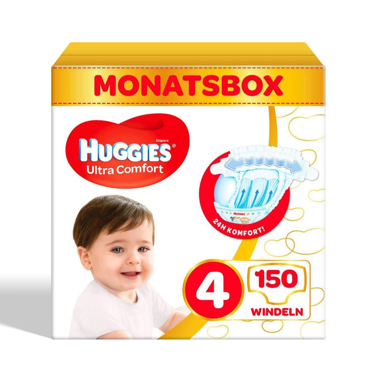 Huggies Ultra Comfort Babywindeln Windeln Größe 4 (7-18 kg)