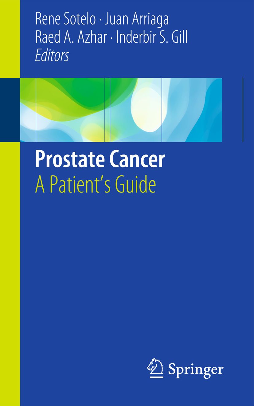 Buchcover mit dem Titel "Prostatakrebs - A Patient's Guide". Autorennamen und Springer-Logo sind ebenfalls sichtbar.