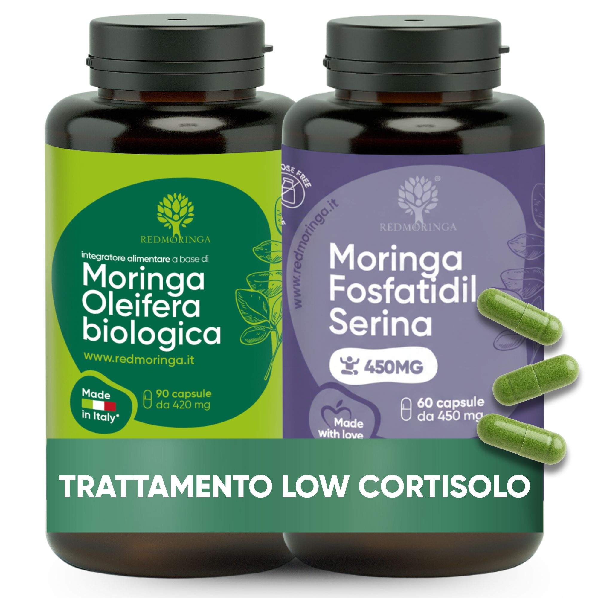 RedMoringa Trattamento LOW CORTISOLO 150 capsule