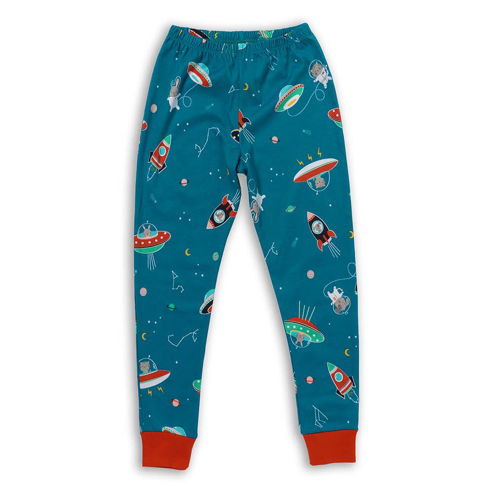 schlummersack Kinder Pyjama 2-teilig aus 100% Bio-Baumwolle Langarm Größe 98 Space